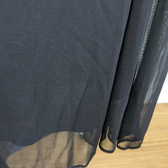 Betsy Adam Prom Dress Maxi Gown 14 Black Pink Vintage Y2K Fariy Goth Ruffle Glam - Picture 10 of 15